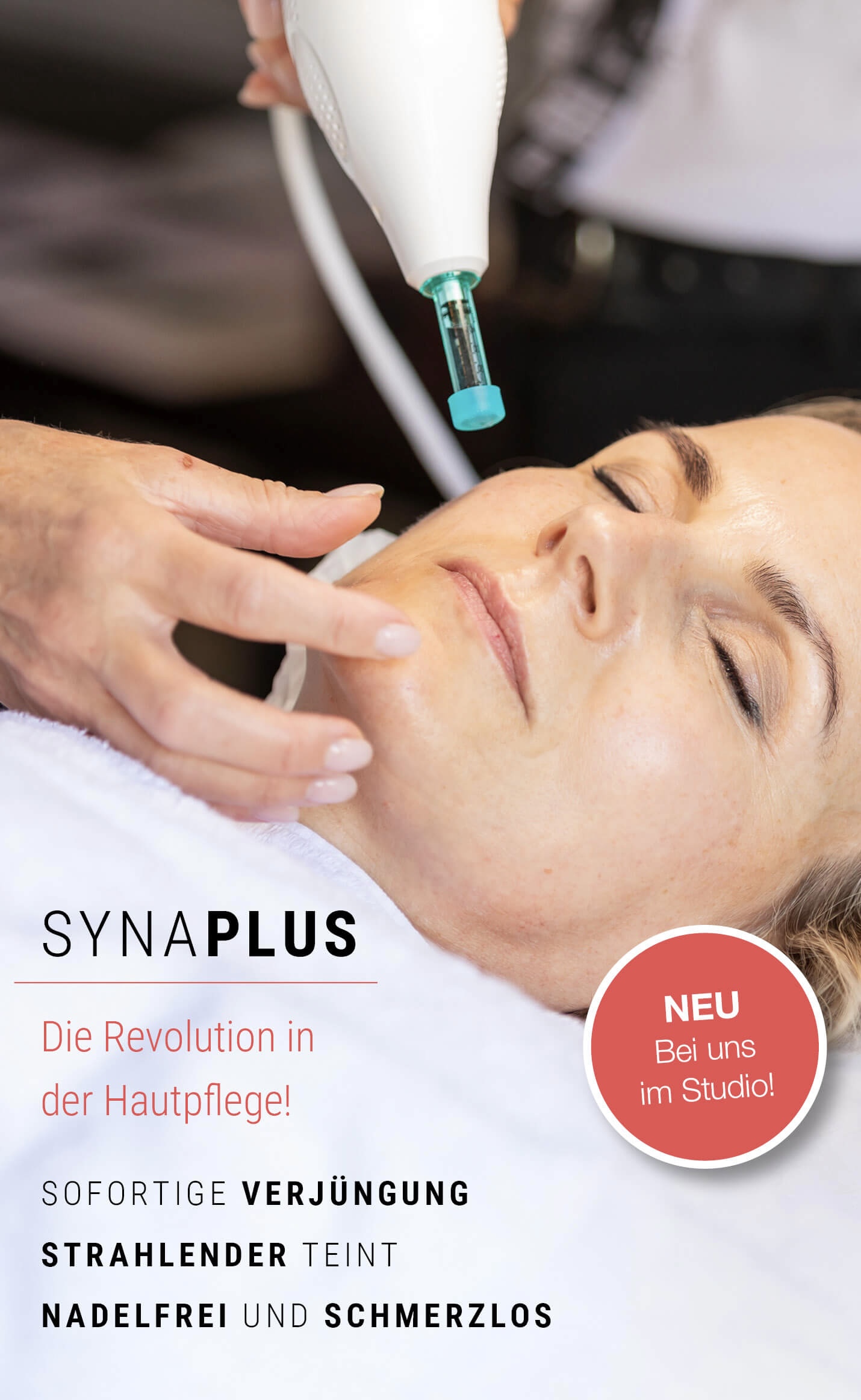 Syna Hautpflegebehandlung mit innovativer Solenoid-Technologie.